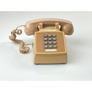 Vintage Western Electric Bell System Touch Tone Desk Telephone Beige 2500DM AG23
